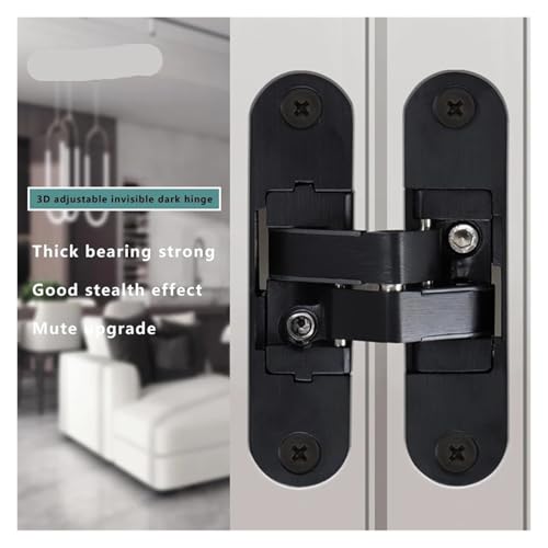 Charnière de porte invisible pliante réglable 3D en bois modèle gauche L