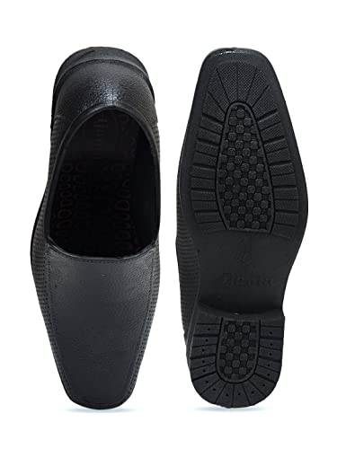 AJANTA Mens Black Formal Shoes