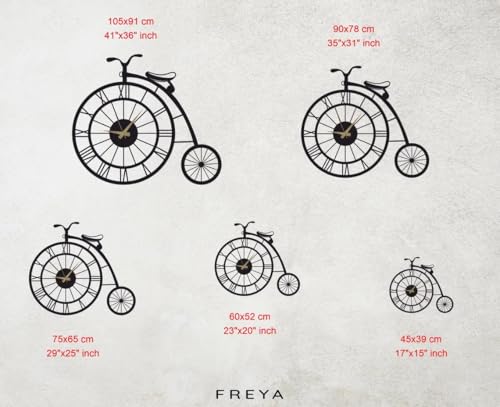 Image of The Art of Ingenuity Designer Stylish Metal Analog Wall Clock for Living Room, Antique, Big
