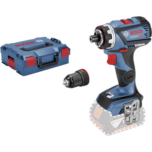 Bosch Professional 18V System Akku Bohrschrauber GSR 18V-60 FC - FlexiClick System (inkl. Bohrfuttervorsatz, L-BOXX, ohne Akku/ Ladegerät)