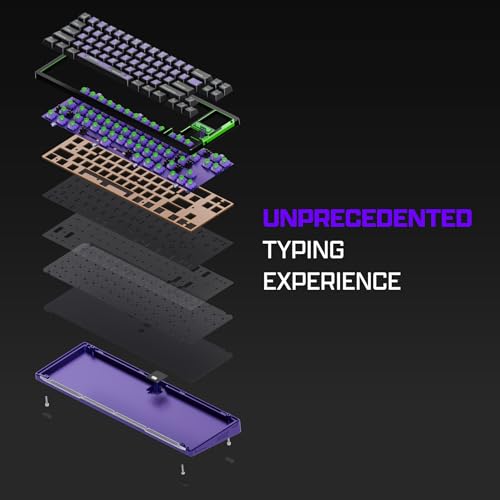 Image of OOCTPK Chilkey Slice68 HE Mechanical Keyboard Gaming Keyboard Wired, 68% Hot Swappable Custom Hall Effect Aluminum Keyboard with Flux Switch, Rapid Trigger, 8K Polling, RGB Magnetic Switch, for PC Mac