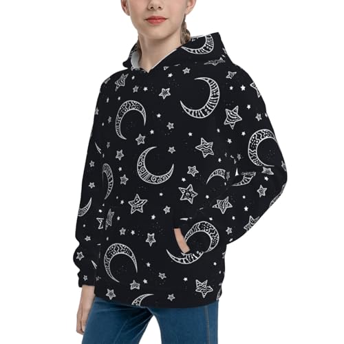 Stars and Moons Kid Hoodies Boys Sweatshirts Girls Pullover with Pocket2