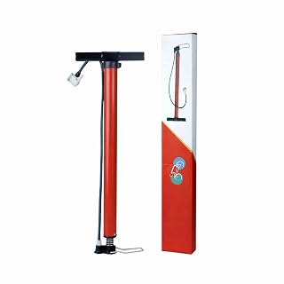 Steel Air Pump for Cycle, Football, Volleyball, Basketball, Handball – Heavy Duty Manual Air Pump with Hose and Needles, Portable High Pressure Hand Pump for Multipurpose Inflation (Metal)