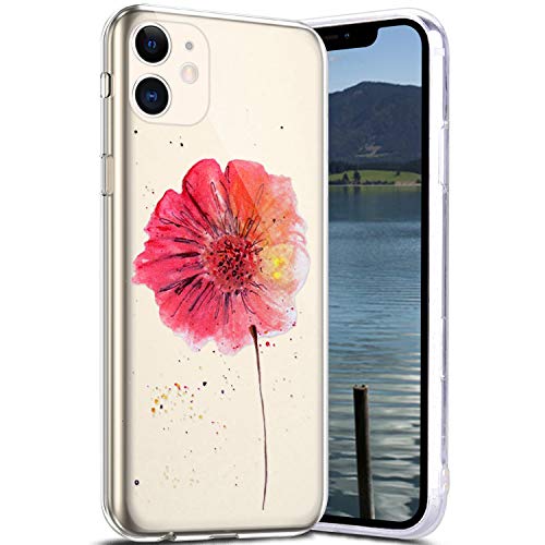 Robinsoni Case Compatible with iPhone 11 Phone Case Transparent Crystal See Through Phone Case Elastic Glossy Gel Rubber Cover Clarity Ultra Thin Cover Soft TPU Silicone Phone Case for iPhone 11