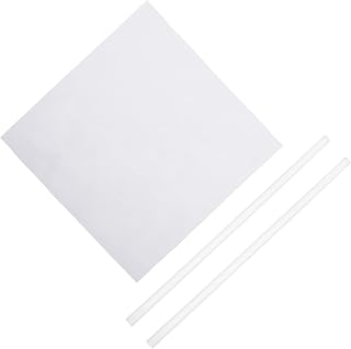 POPETPOP 2 Packs Electrostatic Friction Rod Kit Electrostatic Experiment Glass Stick Silk Cloth Mixing Tools for Science Lab Kitchen Experiments