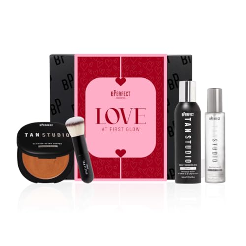 Ensemble Saint-Valentin marron clair BPerfect maquillage yeux et lèvres longue tenue