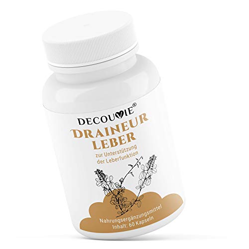 Draineur Leber I Desmodium Adscendens 350mg I Kurkuma 200mg (ohne Piperin) I Artischocke Extrakt 250mg I 60 Kapseln hochdosiert in