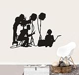 DIY stickers muraux autocollants de personnalité créative équipe de production de films directeur de production de films silhouette art enfants 61X42 cm