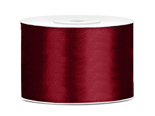 Ruban en satin bordeaux, 50 mm, 25 m