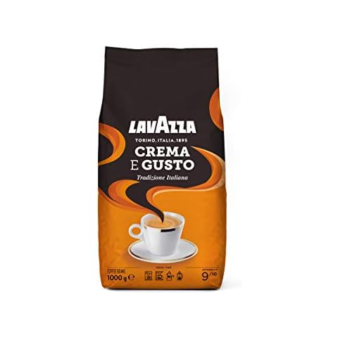 Lavazza, Crema e Gusto Tradizione Italiana, Geröstete Kaffeebohnen, mit Würzigen Aromatischen Noten, Ideal für einen Espresso, Arabica und Robusta Kaffeebohnen, 1 kg Packung Cover