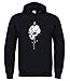 Bluza z kapturem – czaszka czaszka z kapturem – miecz nóż motocyklowy Rocker Gothic Biker Skull Emo Old School – bluza z kapturem dla mężczyzn – kobiet i dzieci