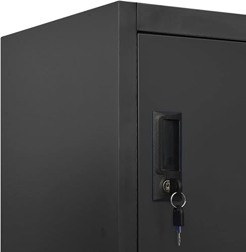 Miniatura 8 de Armario de metal para armarios de armario antracita 35.4 x 17.7 x 70.9 pulgadas, acero para empleados gimnasio, hogar, escuela, oficina