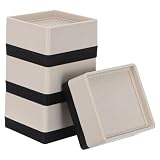 HYTROVE Laufband Erhöhung Pads 4 Stück aus Weißem Kunststoff Quadratisch mit Robuster Konstruktion für Home Workout und Möbelanpassung