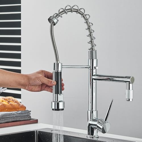Robinet d'évier de cuisine à ressort Gold XPT idéal pour îlot central convivial
