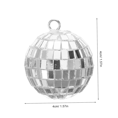 Levemolo – 10 piezas de bolas espejadas colgantes para decoración de fiesta, hogar y boda miniatura 2