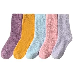 MOCOCITO Kat Poot Sokken 6 Paar Ontwerp Pluche Gezellige Slipper Sock Leuke Stijl Sokken Winter Casual Huissokken voor Super Zachte Pluizige