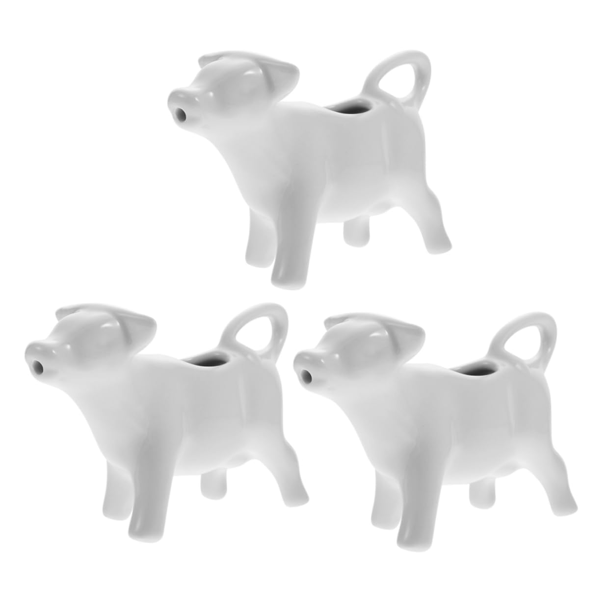 VALICLUD 3 pièces Pichet Céramique Laitière Multifonction pour Maison Restaurant Accessoire Pratique pour Sauces et Lait Design Moderne et Décoratif