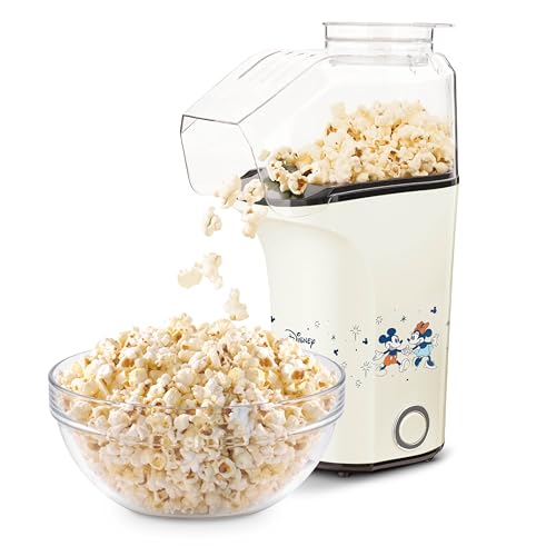 Disney Dash Fresh Pop Popcorn Maker - Oil-Free, Air Popcorn Popper - With Measuring Cup & Recipe Guide - Perfect for Movie Nights - 16 Cups, Mickey & Minnie Design