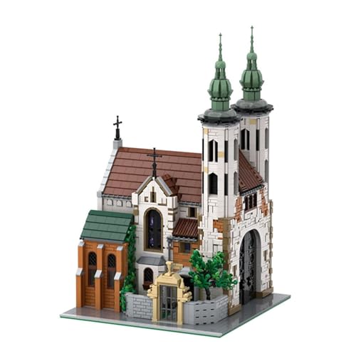 Falagil St. Andrew’s Church MOC Architecture Building Blocks Kit, Medieval Modular Collectible Model Set, Home Office Decor, Creative Gift for Adults and Teens(3039 PCS)