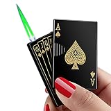 Jet Torch Lighter, Refillable Butane Playing Card Lighter, Exquisite Packaging, Windproof Lighters,