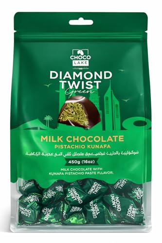 Choco Lake Diamond Twist Milk Chocolate Kunafa Pistachio 450 g