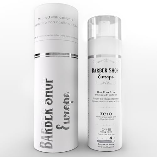 Spray Fijador Fibras Capilares 200 ml - Laca Sin Gas Ecologica Enriquecida con Aceite de Ricino - Spray Fijador Pelo Hombre y Mujer Concentrado - Laca Pelo Profesional para Fijar Fibra Capilar.