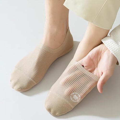 Image of Invisible No Show Socks Pack of 3 for Men | Anti-Slip Silicone Grip Loafer Socks | Breathable Cotton Low Cut Liner Socks for Sneakers & Formal Shoes