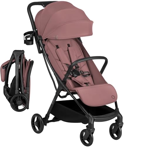 Lionelo AGIA Passeggino Compatto e Leggero fino a 22 kg / 4 anni Pieghevole con una Mano, Posizione Distesa, Seduta Ampia, Pannello di ventilazione, Ammortizzazione, Grande Cestello Regolazione Facile