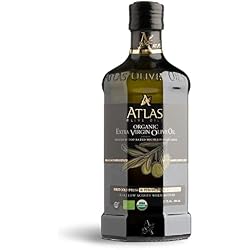 Atlas Organic Extra Virgin Olive Oil, Moroccan, High Polyphenol, 500 mL | Cold Pressed EVOO With High Smoke Point, Trusted By Award-Winning Chefs, One Family Farm, Polyphenol-Rich & Smooth Finish
