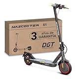 MASCOOTER S1 | Patinete Eléctrico Adultos Homologado DGT - Intermitentes & Regeneración de Batería al Frenar - 300W, 600W MAX, 20km Autonomía, Ruedas 8.5" Aire - Frenos Eléctricos y de Disco
