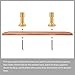 GAWEGM Ship Model Base Bracket Accessories : CNC Brass Supports Display Pedestal 2pcs