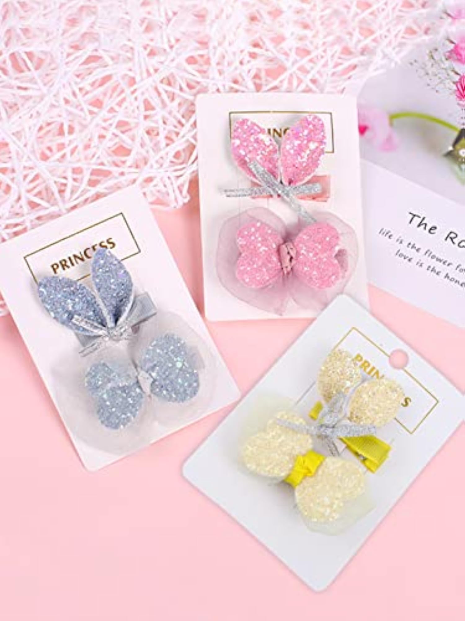 6pc Multicolor Bows Alligator Clip Hair Accessories Set