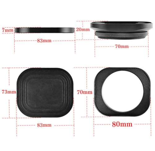 Abat-jour à lentille carrée 62mm anti-dommage pour améliorer la clarté de vos images - 5