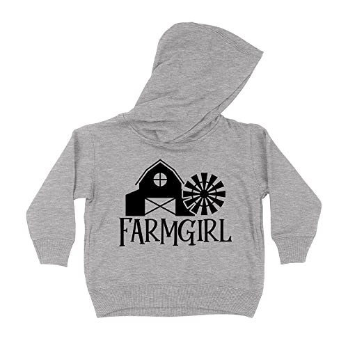 Farm Girl Kids Hoodie Sweatshirt Toddler 2T Heather Grey