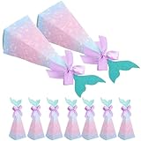 NUOBESTY Caja de Papel para Dulces Sirena 20 Unidades, Diseño Estrella de Mar, Tamaño Compacto y Ligero, Adecuado para Regalos de Boda, Fiestas de Cumpleaños y Decoraciones Festivas