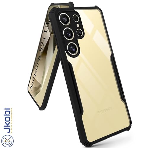 Image of Jkobi Back Case Cover for Samsung Galaxy S24 Ultra (Shockproof with Polycarbonate Clear Panel | Professional Black)