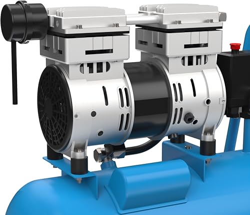 Güde Kompressor Airpower 150/8/24 SILENT (ölfrei, flüsterleise, max. 8 bar, 750 W, 24 l Kessel , eff. Liefermenge 130 l/min, Druckminderer, 2x Manometer, Sicherheitsventil & Wasserablassschraube)