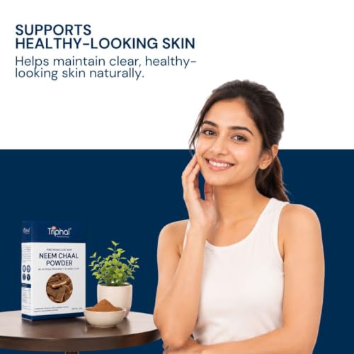 Image of TRIPHAL Neem Bark Powder 200g | Pure, Natural, & Organic Nim Chhaal Churna | Ayurvedic Herb for Skin & Oral Care | Preservative-Free