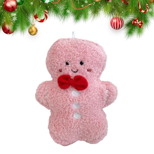 Yulokdwi Bonecos de peluche de gengibre 18 cm | boneco de peluche natal, enchimentos de almofada para porta sofá mesa árvore cadeira casa festa poltrona decoração de Natal