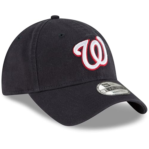 Image of New Era Unisex-Adult MLB Core Classic 9TWENTY Team Alternate 2 Adjustable Hat Cap One Size Fits All - Washington Nationals Navy