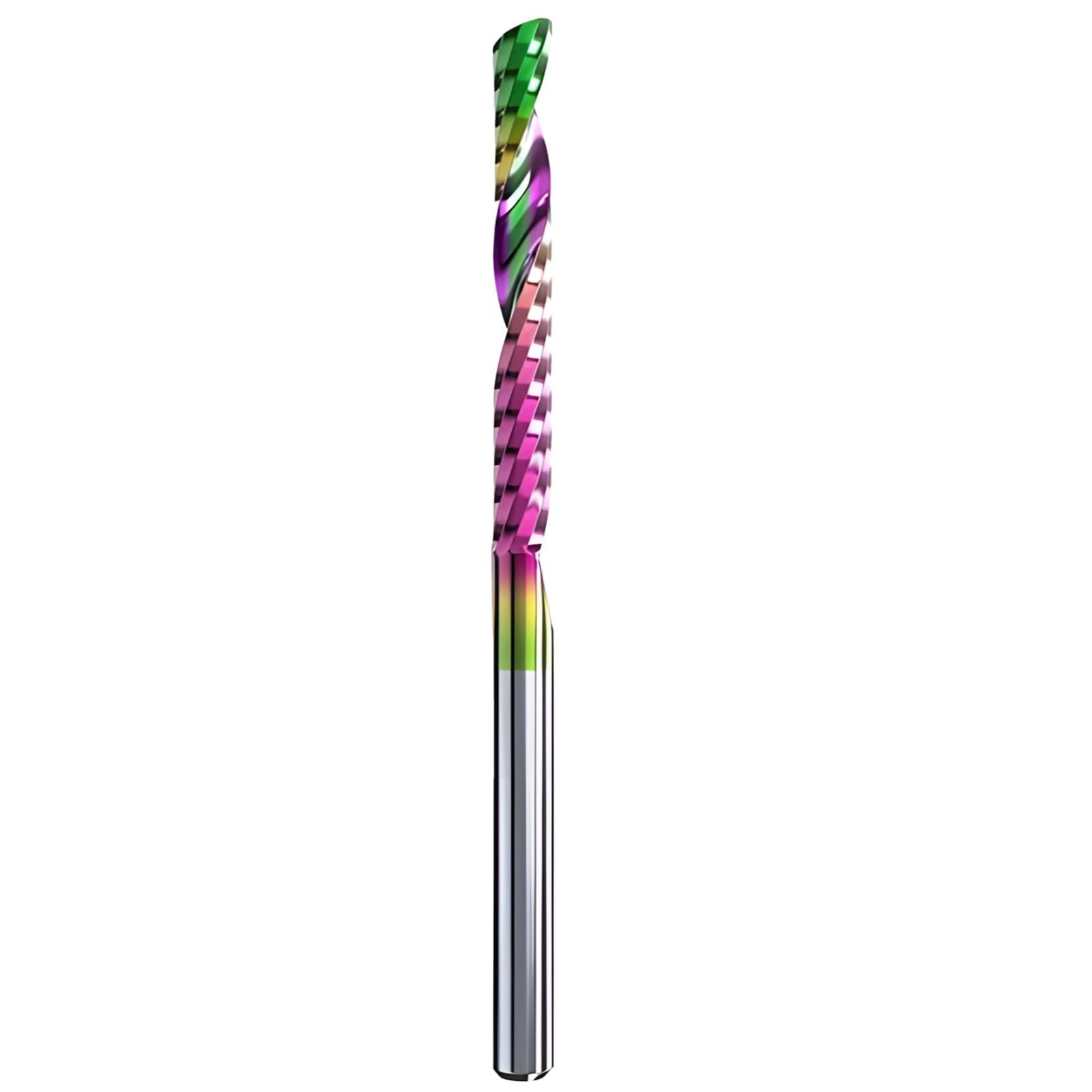 Tungsten Steel Carbide Drill Bits, 3.175 Mm Single Flute Cutter for CNC Machines, 3.175 X 3.175 X 25 X 50, Ideal for Acrylic and PVC