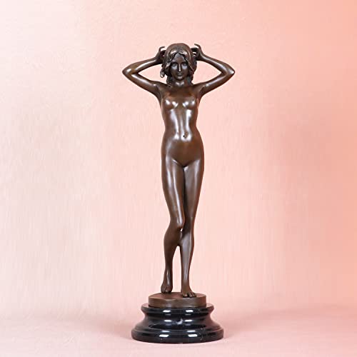 Nileebuker Bronze Nude Standing Woman Statue Naked Sculpture Art #TOP1