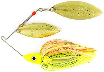 Nichols Lures Pulsator Metal Flake Double Willow Spinnerbait, Perch, 3/8-Ounce
