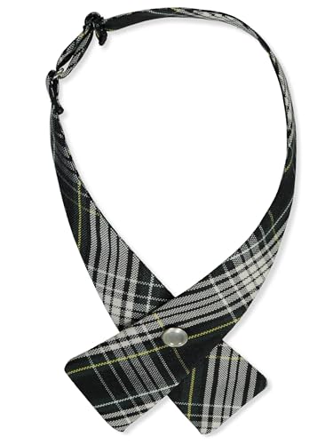 Cookie's Criss Cross Tie - green/white/gold *plaid #61*, one size