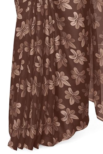 Image of MIRCHI FASHION Saree for Woman Chiffon Floral Printed | Lightweight Daily Wear Comfortable Women's Sari with Unstitched Blouse Piece (Available in 15 Designs)