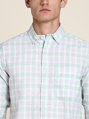 Image of Dennis Lingo Men's Green Casual Shirt