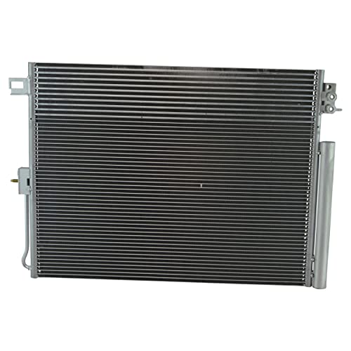 Image of TRQ A /C Condenser and Receiver Drier Assembly Compatible with 11-22 Dodge Durango 11-21 Jeep Grand Cherokee