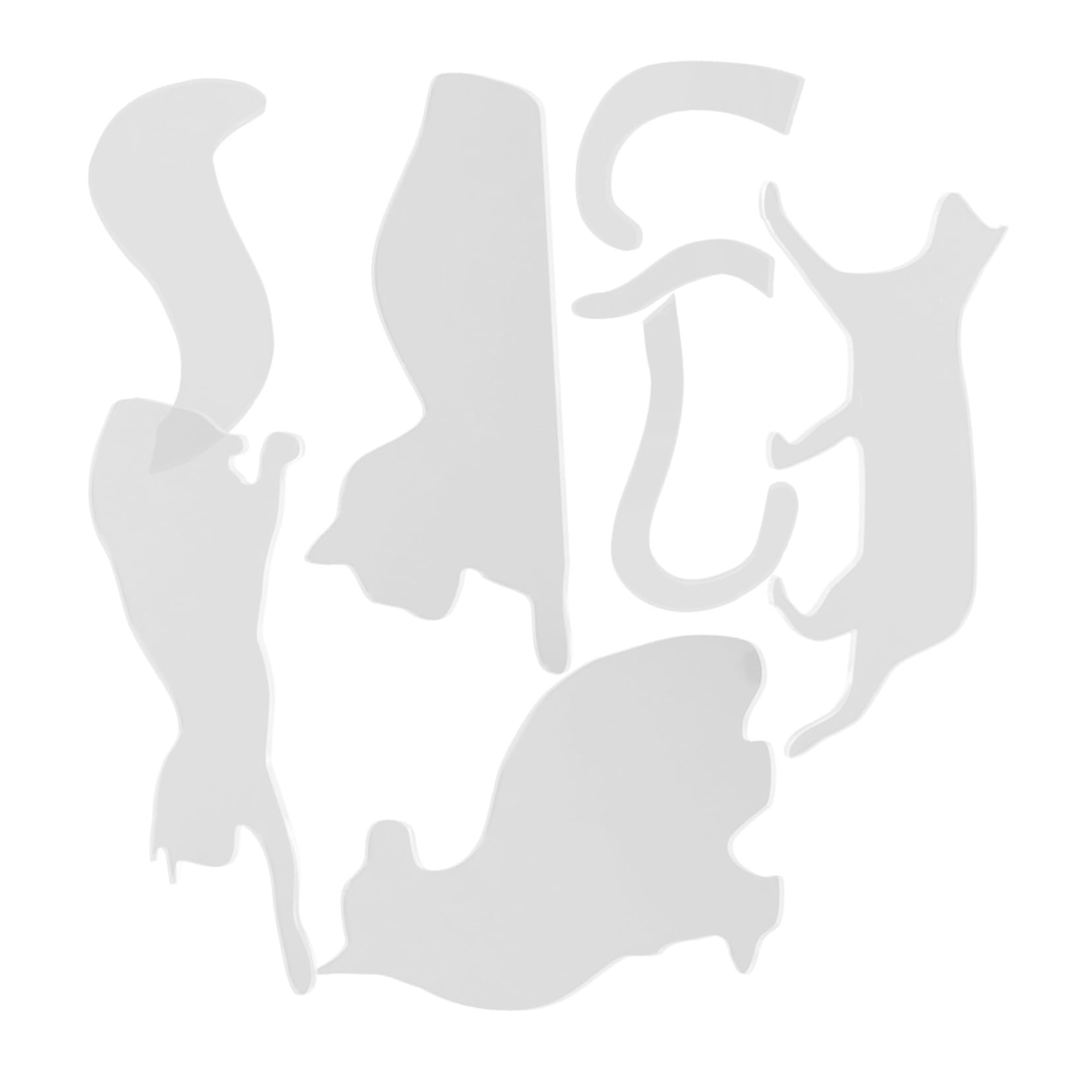Operitacx 5juegos Regla De Acolchado Acrílica Transparente Plantillas Claras Para Patchwork y Manualidades Para Principiantes y Tailors De Herramientas De Costura