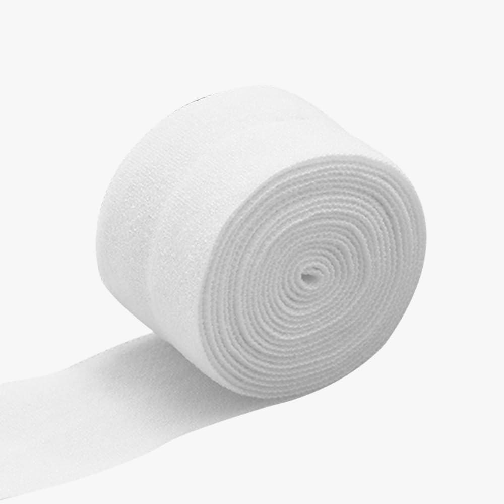 Leliafleury 2cm*5m Flat Elastic Band Sewing Elastic Band Stretchy Elastic Band for Sewing Knitting DIY Crafts White
