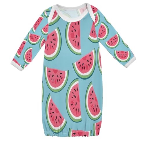 senya Nightdress Sleeper Gown Long Sleeve Nightgown Pajamas Watermelon for 3-12 Months Multi